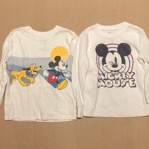 Lot of 2 Mickey Mouse long sleeve shirts